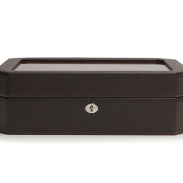 Wolf Windsor 10 Pc Watch Box Brown/Orange