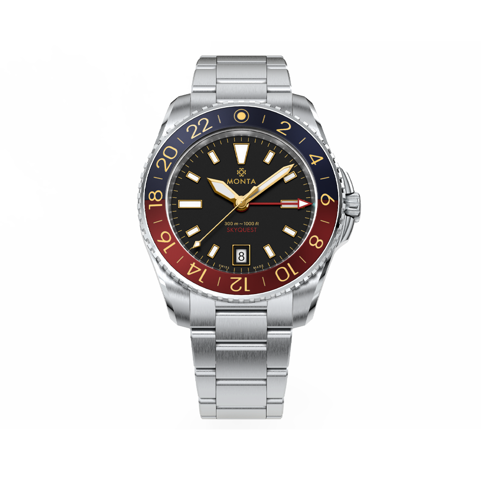 Monta Skyquest, Gilt Dial, Bi-Color Aluminum Bezel