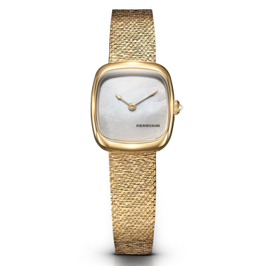 Dennison Mini White MOP In Gold