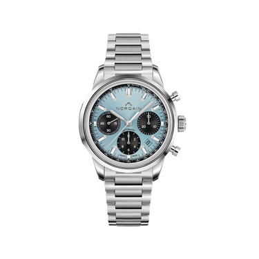 NORQAIN Freedom 60 Chrono 40mm Ice Blue Limited Edition - Stainless Steel Bracelet