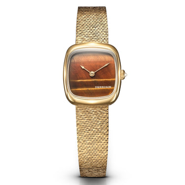 Dennison Mini Tiger Eye In Gold