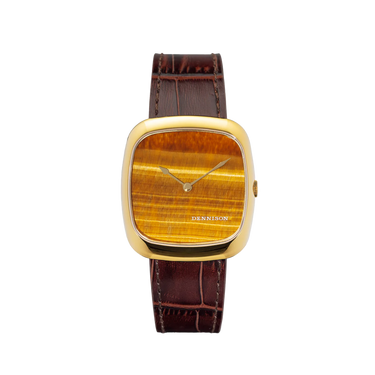 Dennison Tiger Eye Stone Dial