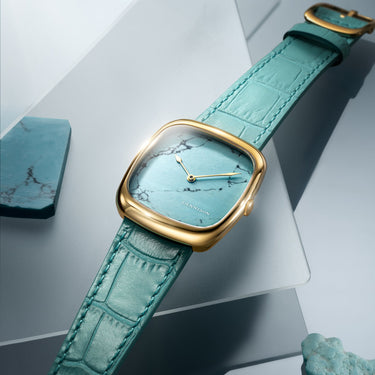 Dennison ALD Natural Turquoise Stone In Gold